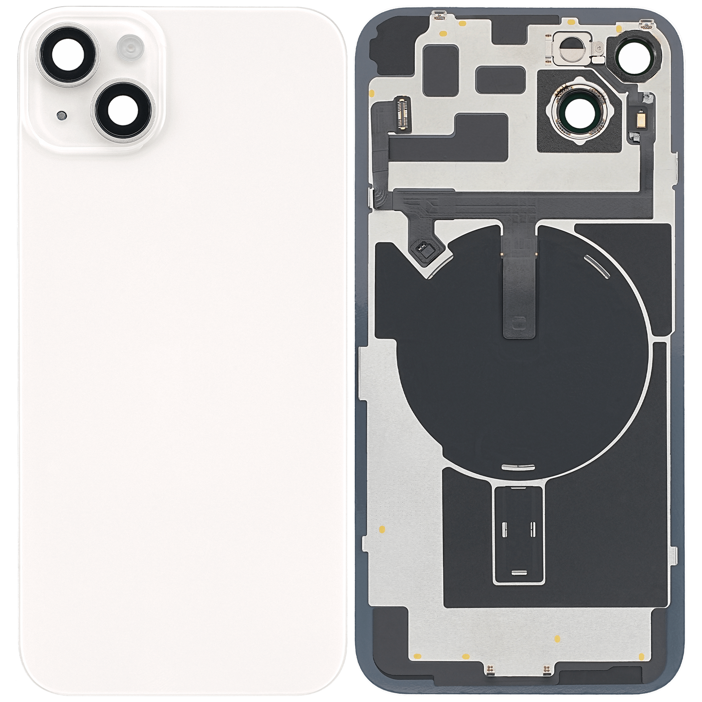 Back Glass w/ MagSafe Magnet For iPhone 14 Plus (Used OEM Pull: Grade A) (Starlight)