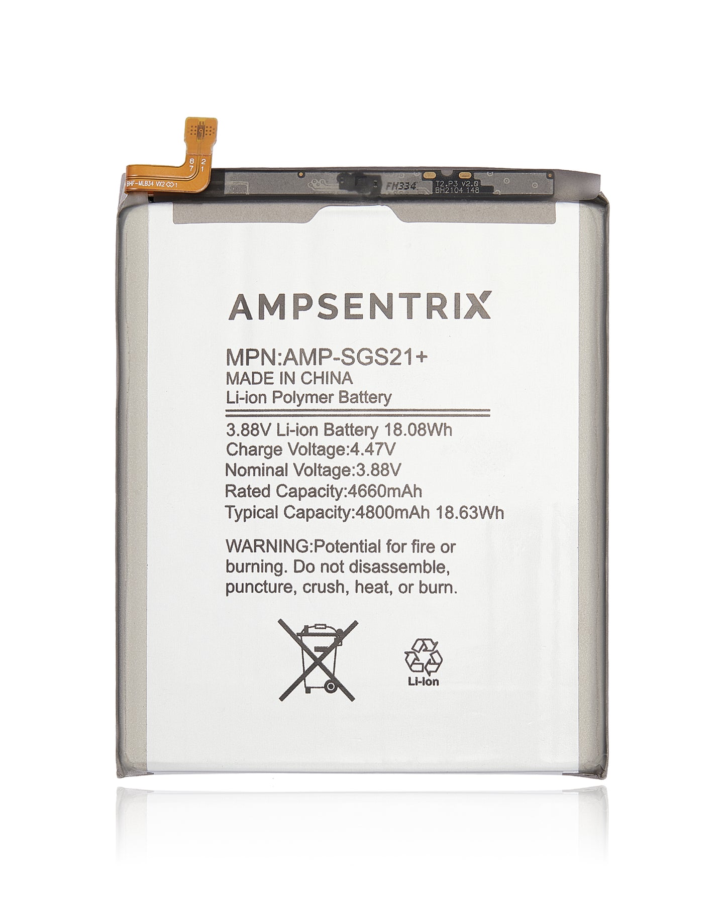 Replacement Battery For Samsung Galaxy S21 Plus (EB-BG996ABY) (Ampsentrix Pro)