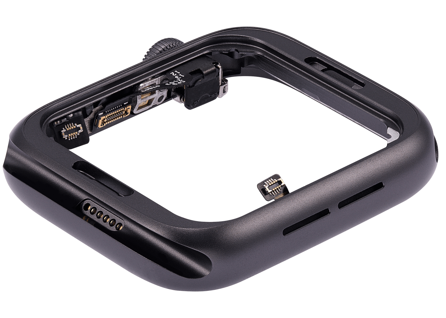 Aluminum Case Middle Frame (With Crown and Crown Cable) For Watch Series SE (1st Gen) (44MM) (GPS Version) (Space Black)