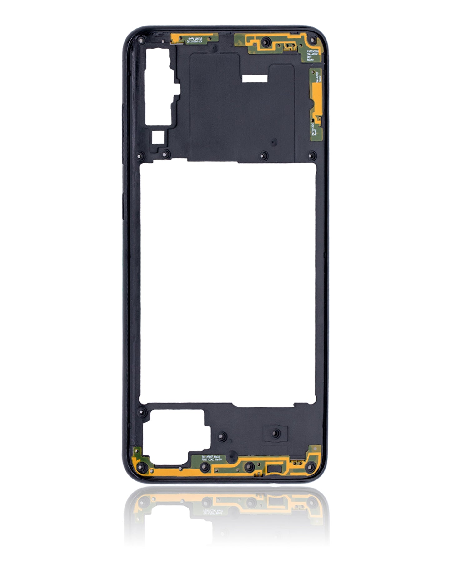 Mid-Frame Housing For Samsung Galaxy A70 (A705 / 2019) (Aftermarket Plus) (Black)