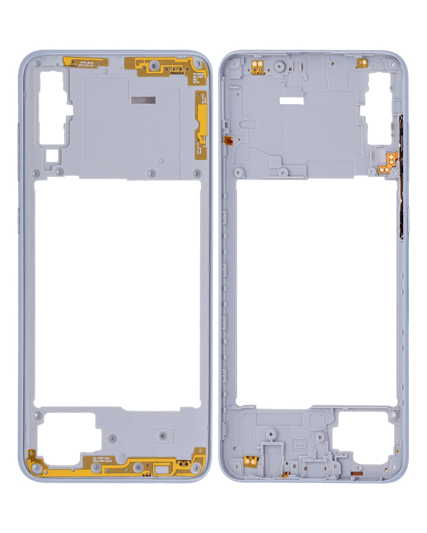 Mid-Frame Housing For Samsung Galaxy A70 (A705 / 2019) (Aftermarket Plus) (White)