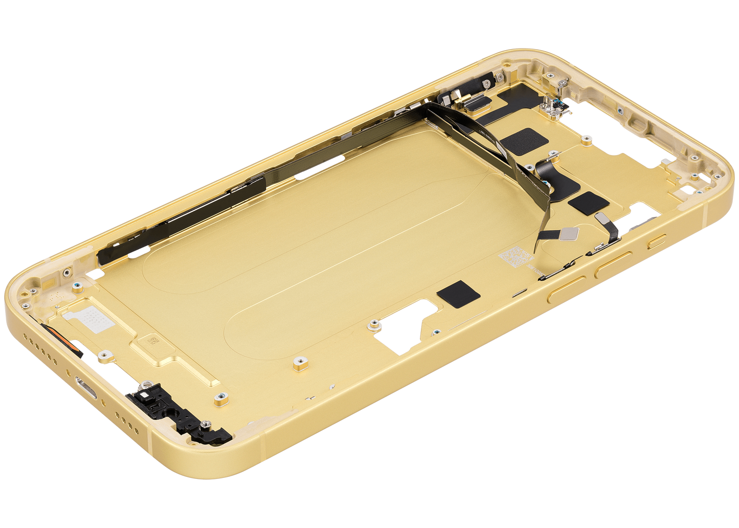 Mid-Frame Housing W/ Small Parts For iPhone 14 Plus (US Version) (Used OEM Pull: Grade A) (Yellow)