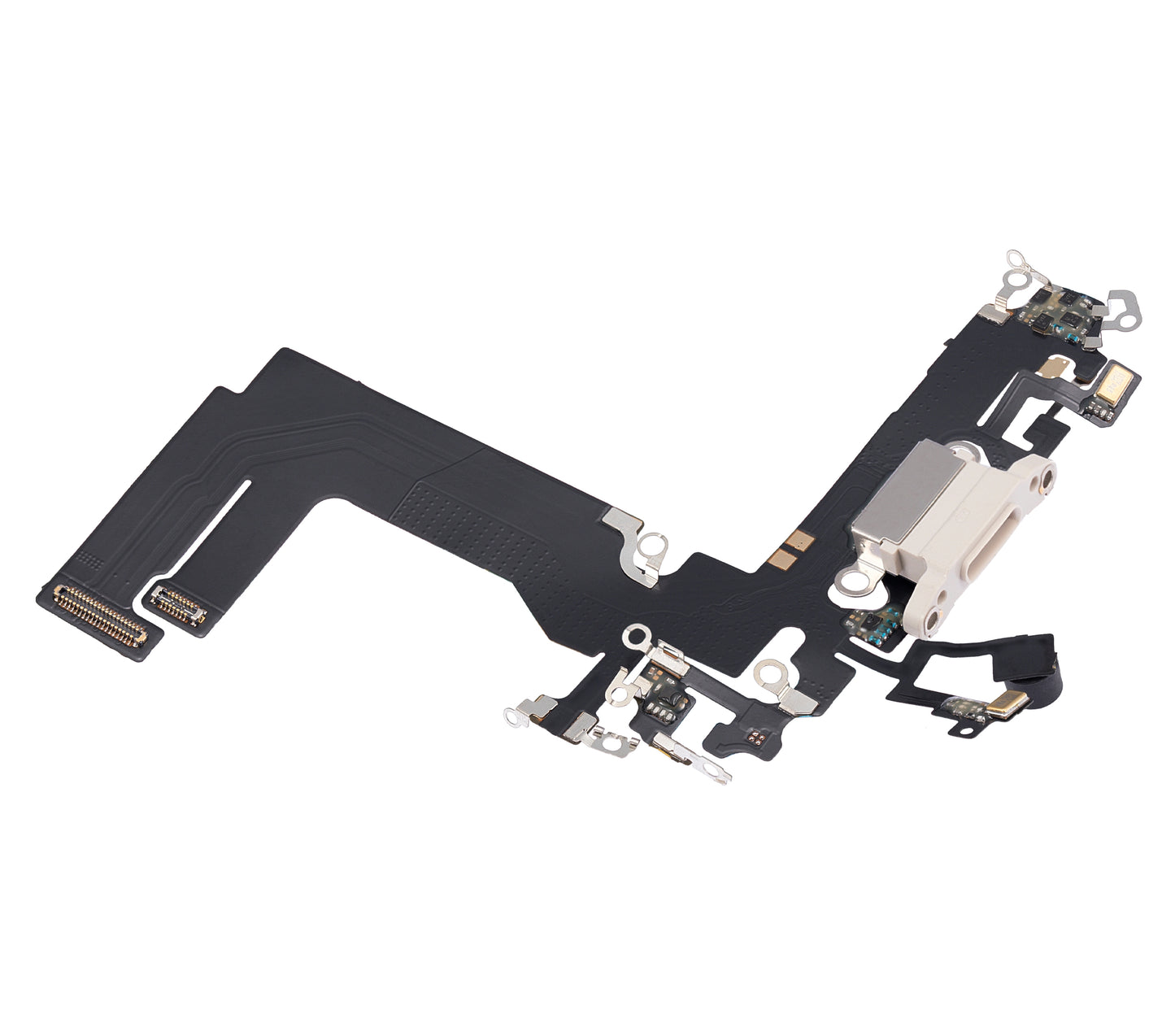 Charging Port Flex Cable For iPhone 13 Mini (Aftermarket Plus) (Starlight)