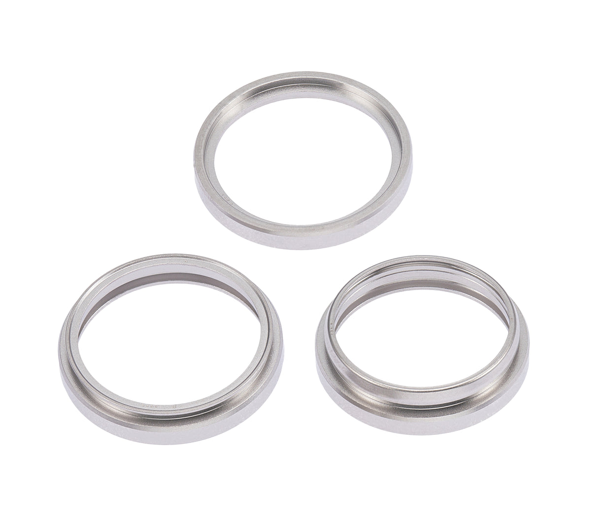 Back Camera Bezel Ring Only For iPhone 14 Pro / 14 Pro Max (Silver) (3 Piece Set)