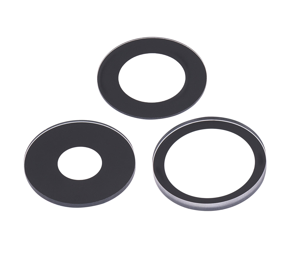Back Camera Lens (Glass Only) With Adhesive For iPhone 14 Pro / 14 Pro Max (3 Piece Set) (Aftermarket Plus)