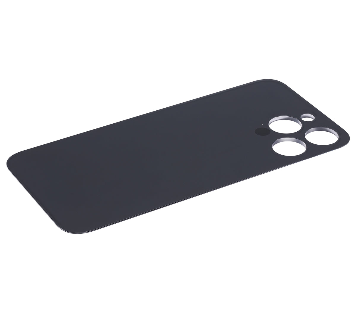 Back Glass With 3M Adhesive For iPhone 14 Pro Max (No Logo / Large Camera Hole) (Space Black)