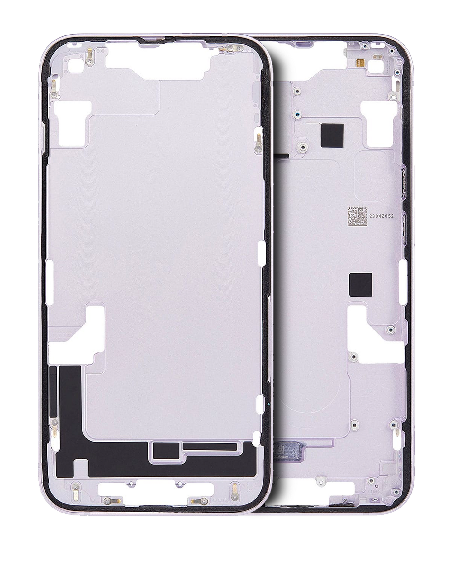 Mid-Frame Housing W/ Small Parts For iPhone 14 (US Version) (Used OEM Pull: Grade A) (Purple)