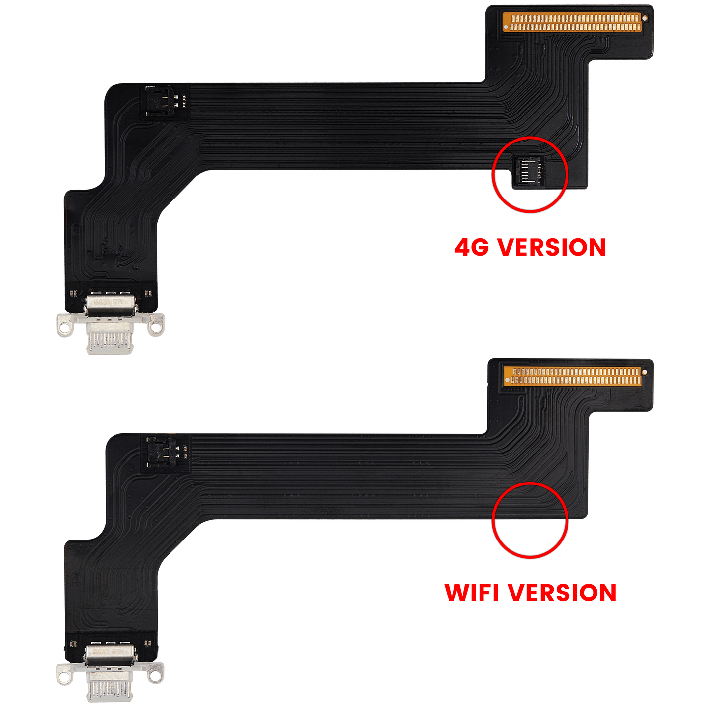 Charging Port Flex Cable For iPad 10 (2022) (Cellular) (Aftermarket Plus) (Silver)
