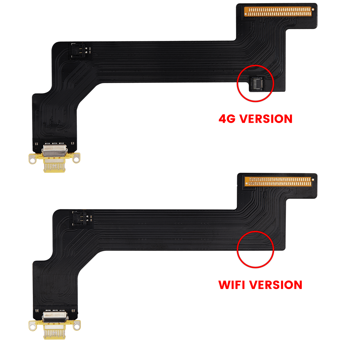 Charging Port Flex Cable For iPad 10 (2022) (Cellular) (Aftermarket Plus) (Yellow)