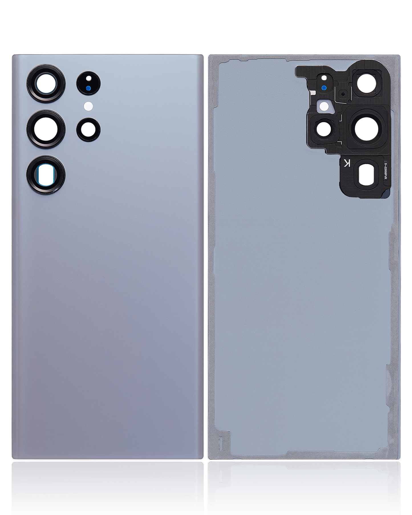 Back Cover Glass With Camera Lens For Samsung Galaxy S23 Ultra 5G (No Logo) (Aftermarket Plus) (Graphite)