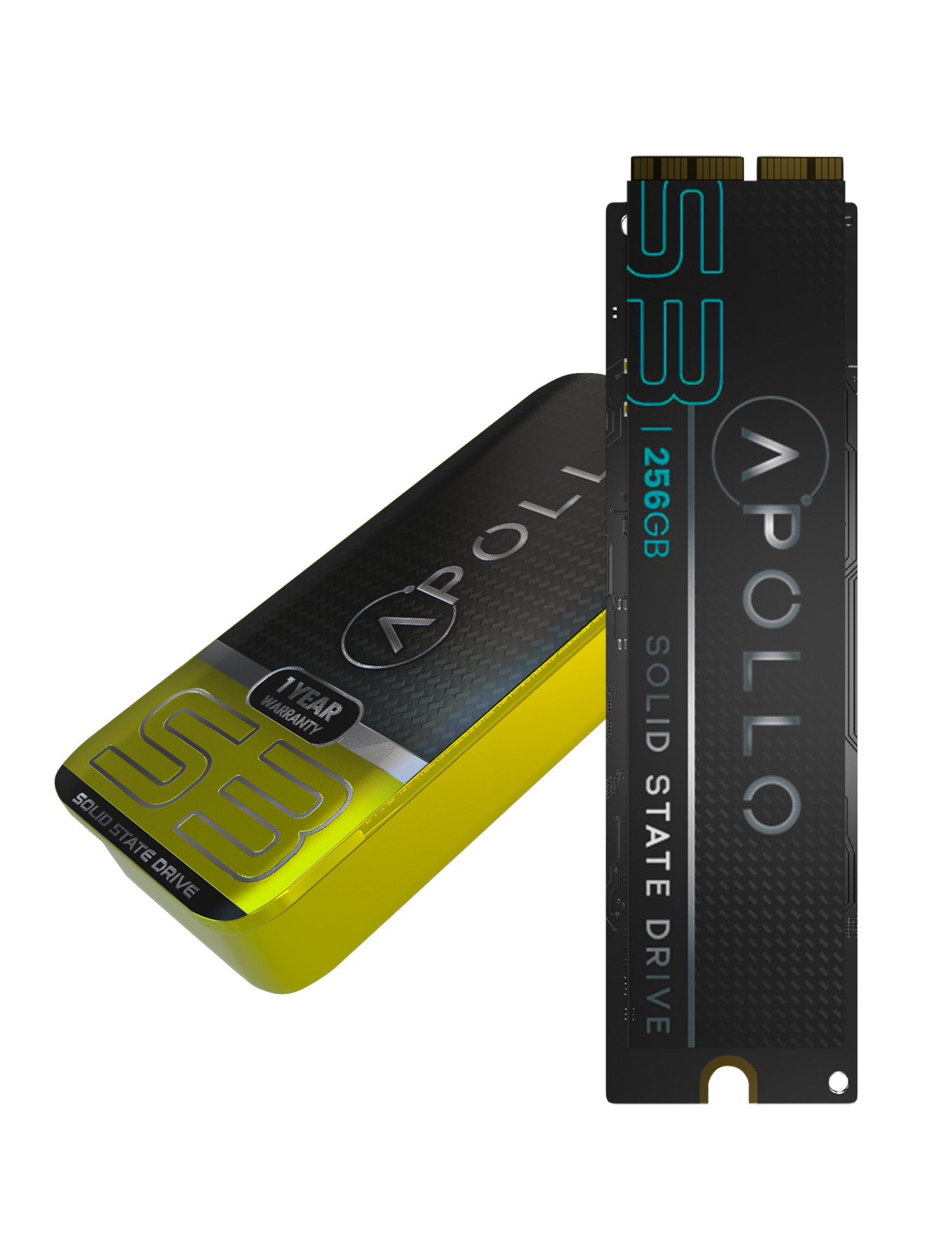 Apollo S3 256GB Mac SSD (NVMe PCIe Gen3x4) For MacBook Air 11 & 13" A1465 A1466 (Mid 2013-2017) / Pro Retina A1398 1502 (Late 2013-Mid 2015) / iMac A1