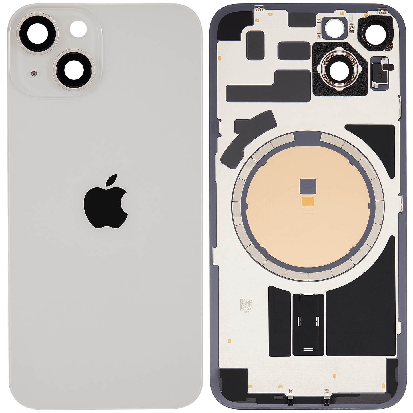 Back Glass w/ MagSafe Magnet For iPhone 14 (Used OEM Pull: Grade A) (Starlight)