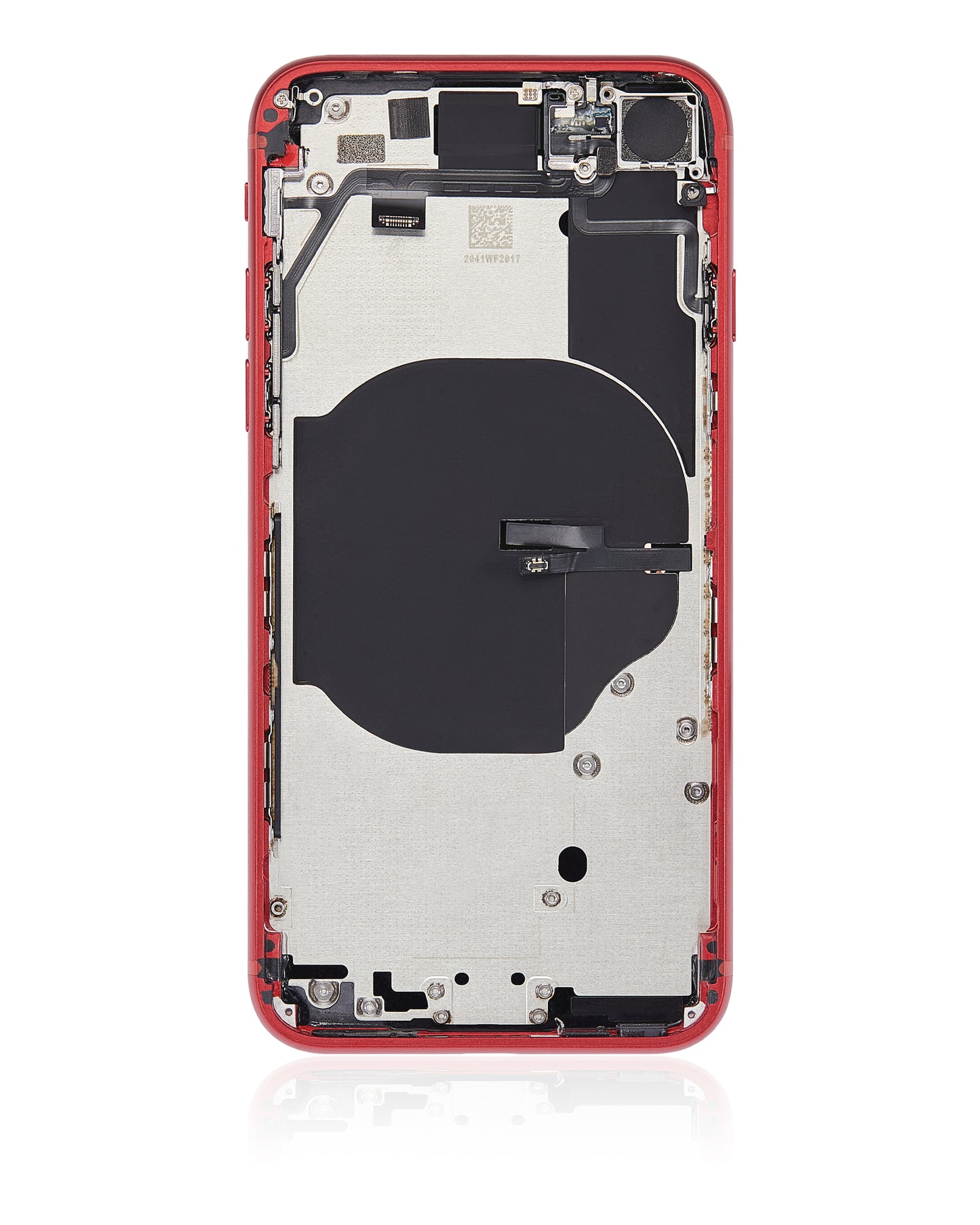 Back Housing W/ Small Components Pre-Installed For iPhone SE (2022) (Used OEM Pull: Grade C) (Red)