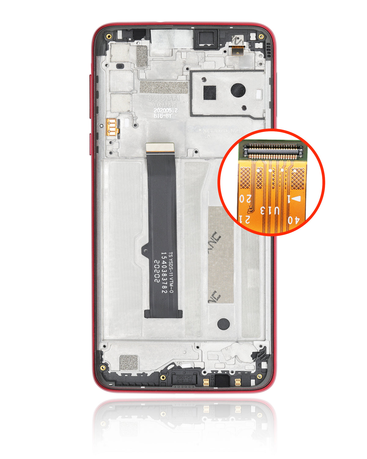 LCD Assembly With Frame For Motorola Moto G8 Play (XT2015 / 2019) (Refurbished) (Magenta Red) | compatible mobile phone replacement part | SKU 107085003403 | product image 7