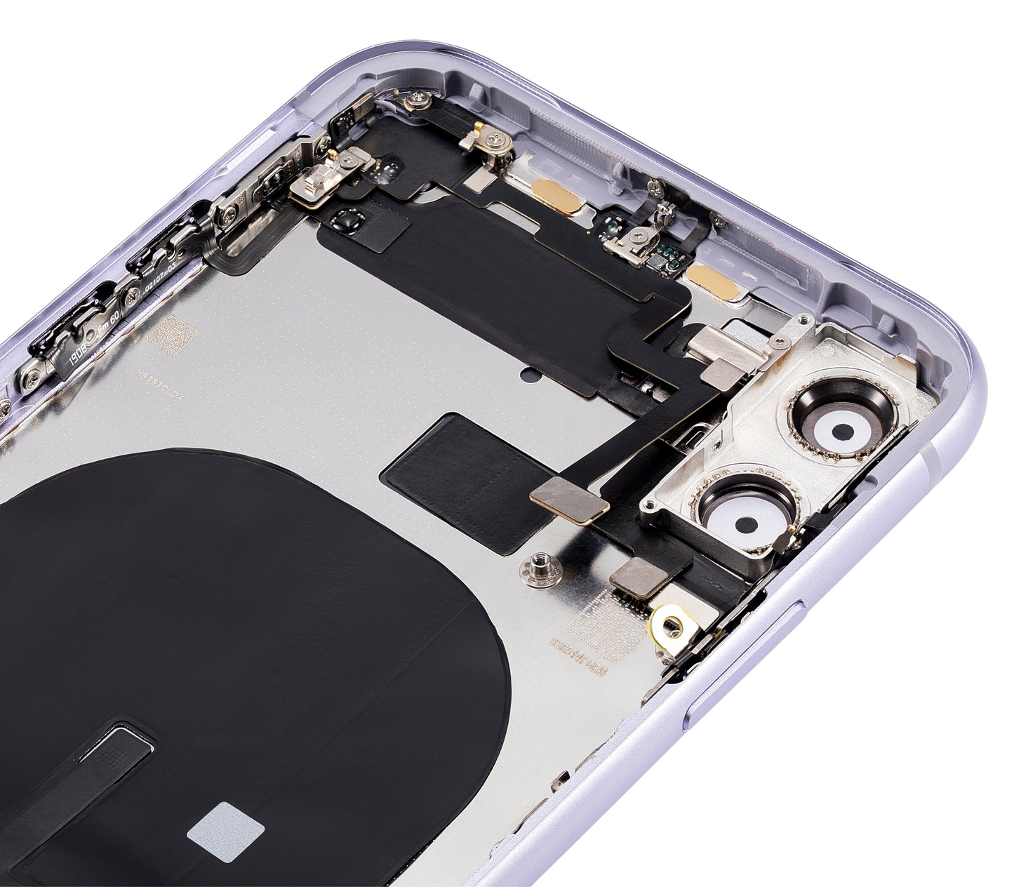 Back Housing W/ Small Components Pre-Installed For iPhone 11 (No Logo) (Aftermarket Plus) (Purple)