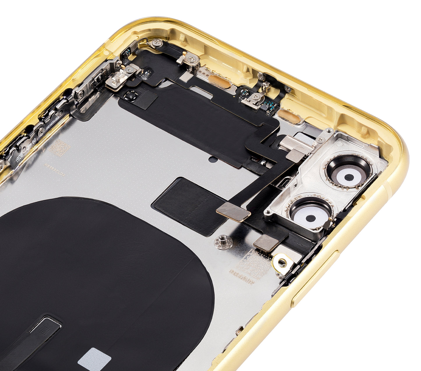 Back Housing W/ Small Components Pre-Installed For iPhone 11 (No Logo) (Aftermarket Plus) (Yellow)
