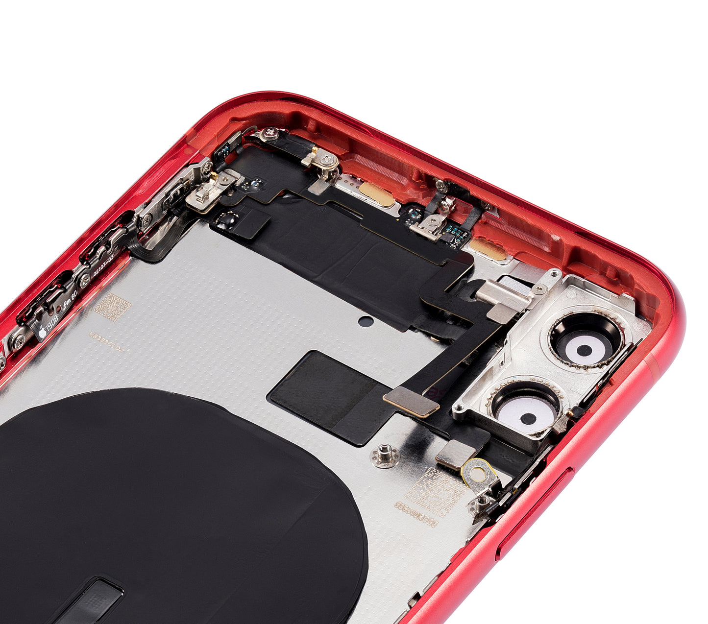 Back Housing W/ Small Components Pre-Installed For iPhone 11 (No Logo) (Aftermarket Plus) (Red)
