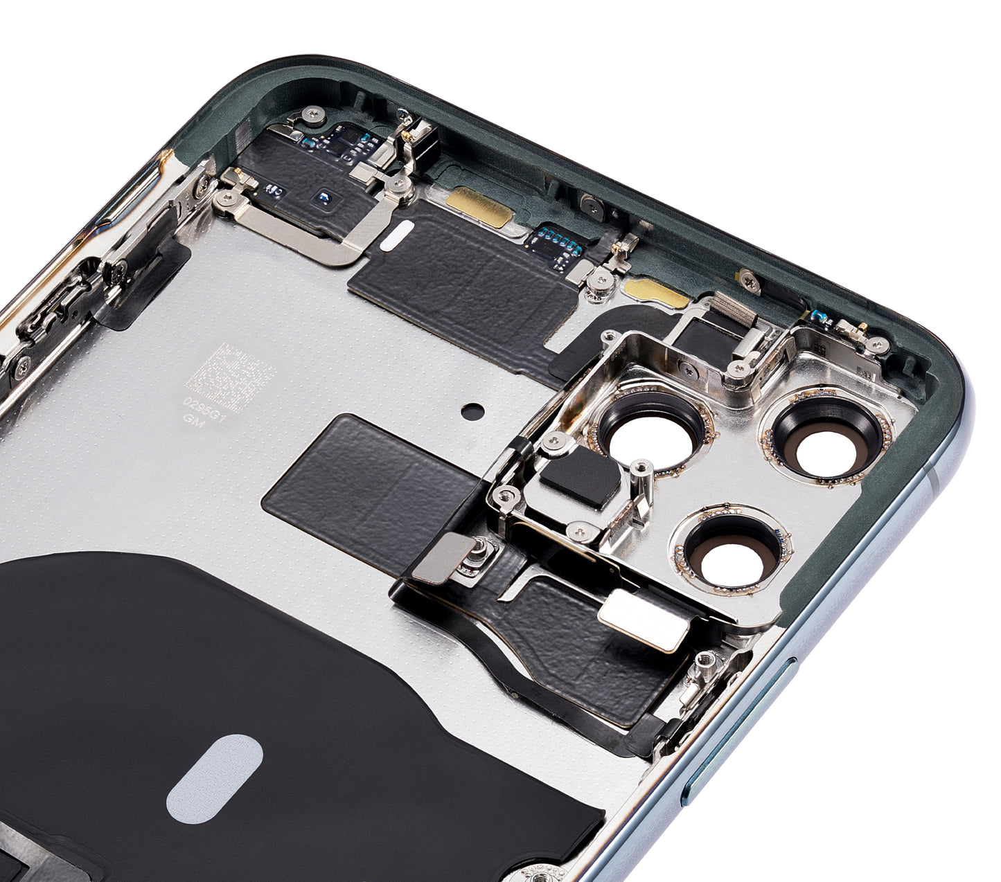 Back Housing W/ Small Components Pre-Installed For iPhone 11 Pro Max (No Logo) (Aftermarket Plus) (Midnight Green)