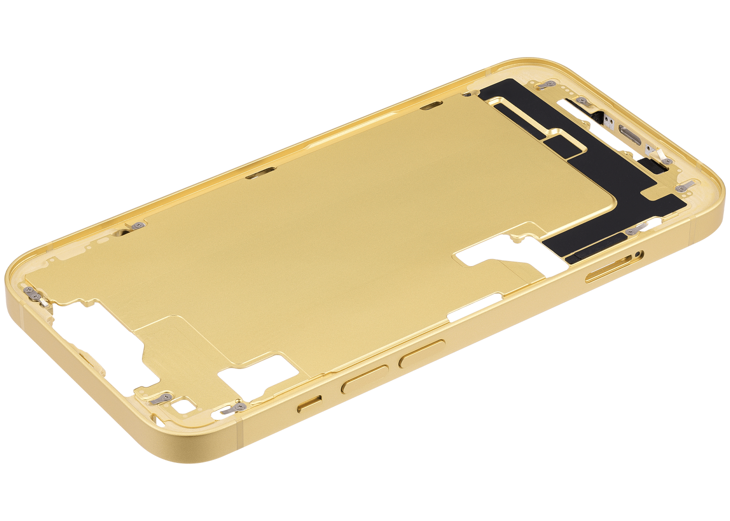 Mid-Frame Housing W/ Small Parts For iPhone 14 (EU / Global Version) (Used OEM Pull: Grade A) (Yellow)