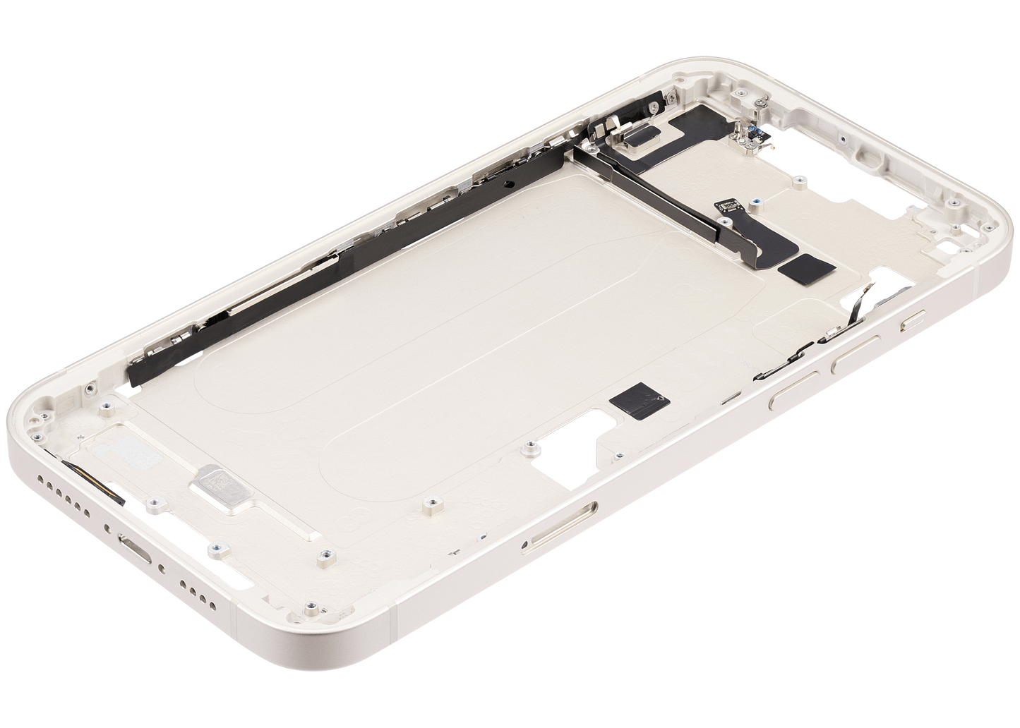Mid-Frame Housing W/ Small Parts For iPhone 14 Plus (EU / Global Version) (Used OEM Pull: Grade A) (Starlight)