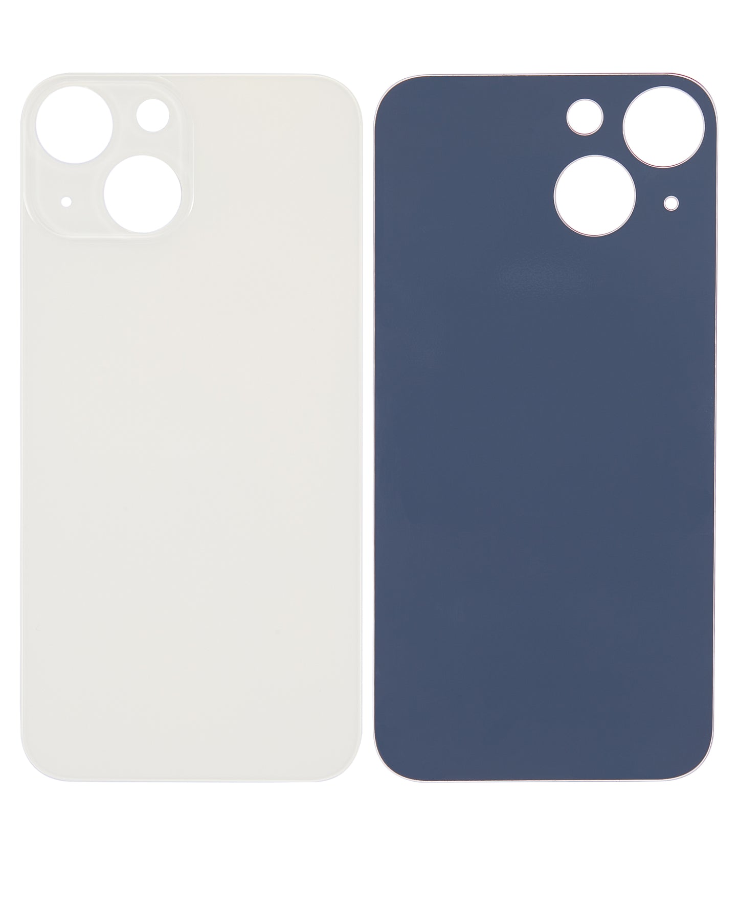Back Glass With 3M Adhesive For iPhone 13 Mini (No Logo / Large Camera Hole) (Starlight)