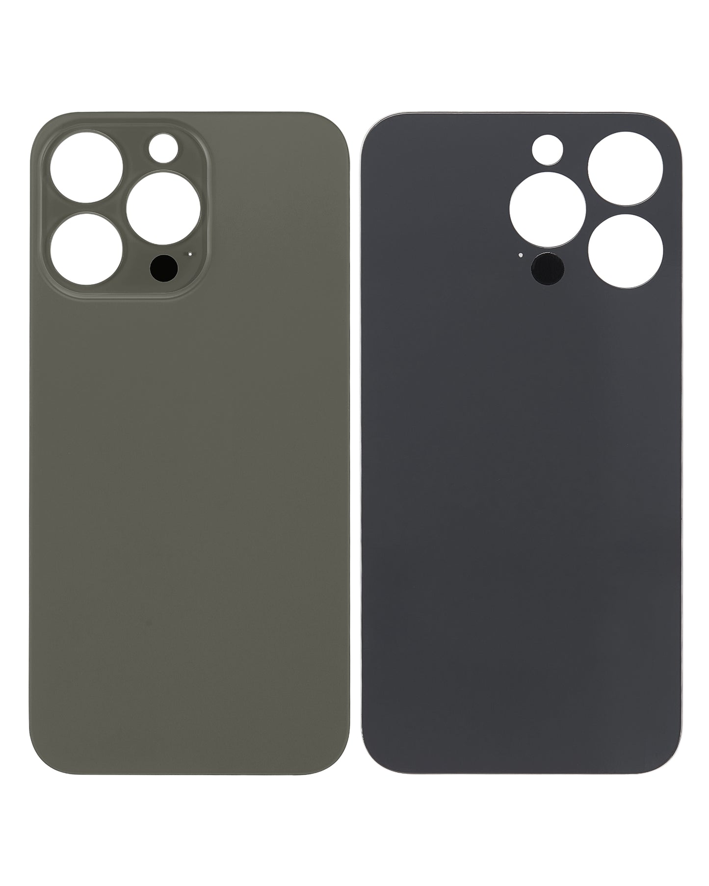 Back Glass With 3M Adhesive For iPhone 13 Pro (No Logo / Large Camera Hole) (Graphite)