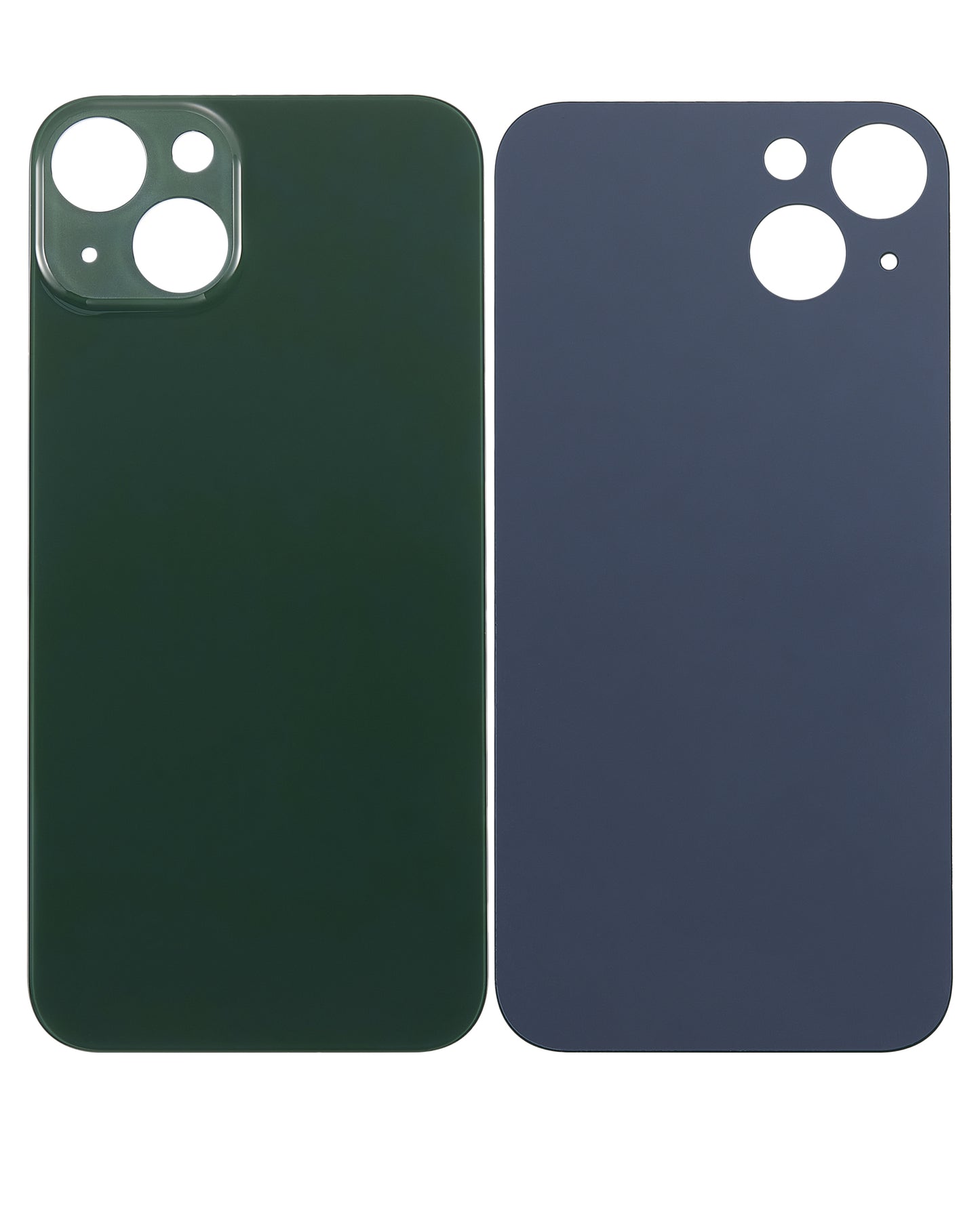 Back Glass With 3M Adhesive For iPhone 13 (No Logo / Large Camera Hole) (Green)