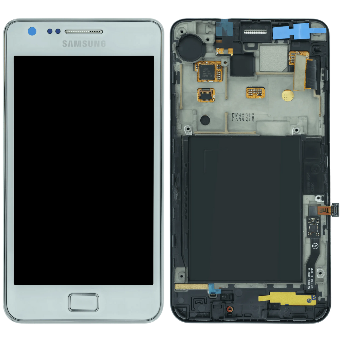LCD Assembly With Frame For Samsung Galaxy S2 Plus (Service Pack) (White) - replacement part SKU 107182199374 product image 6