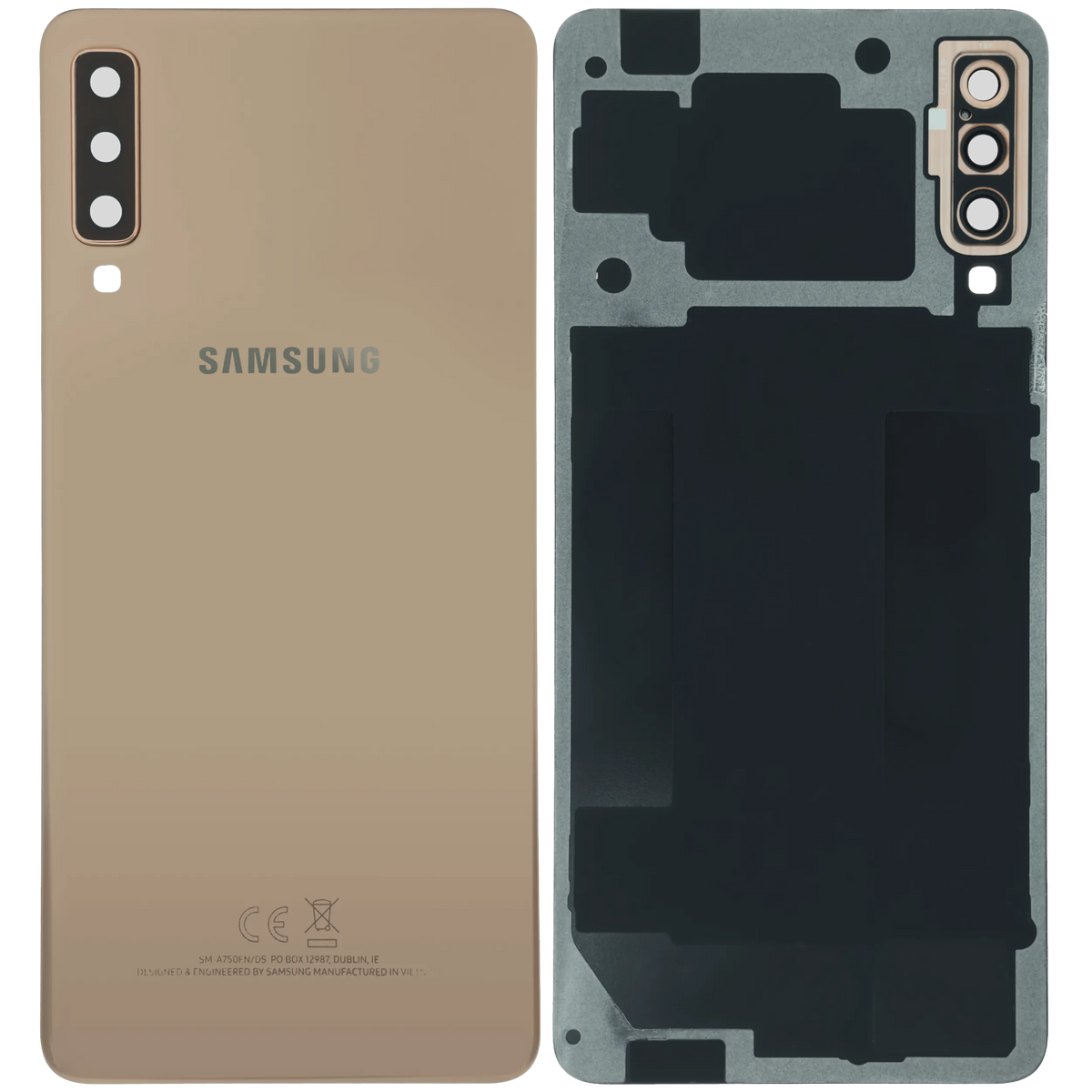 Back Cover With Camera Lens For Samsung Galaxy A7 (A750 / 2018) (Service Pack) (Gold) - product image 6