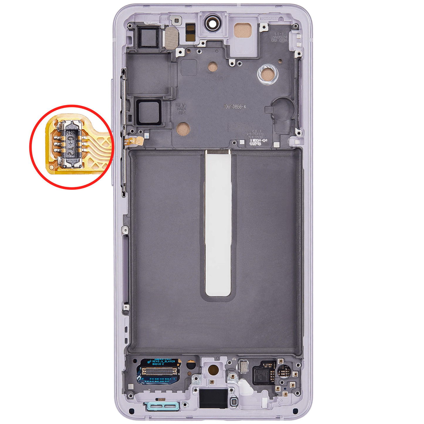 OLED Assembly With Frame For Samsung Galaxy S21 FE 5G (US & International Version) (Aftermarket Plus) (120Hz) (Lavender)