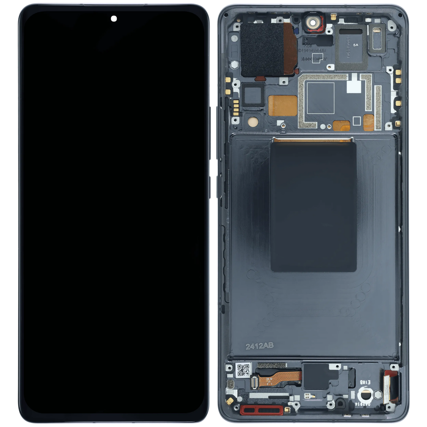 OLED Assembly With Frame for Xiaomi 12 Pro (Service Pack) (Gray) – phone repair part product angle – OLED Display Replacement for phone repair