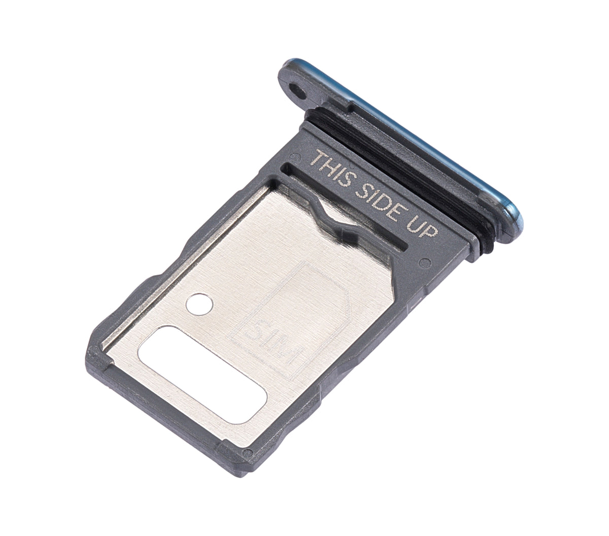 Single Sim Card Tray For Motorola Edge 20 Pro (XT2153-1 / 2021) (Blue Vegan Leather) | SKU 109082007340 | image 5