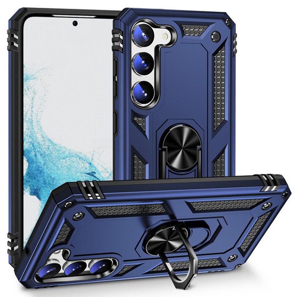 Blue Navy Hybrid Ring Case for Samsung S23