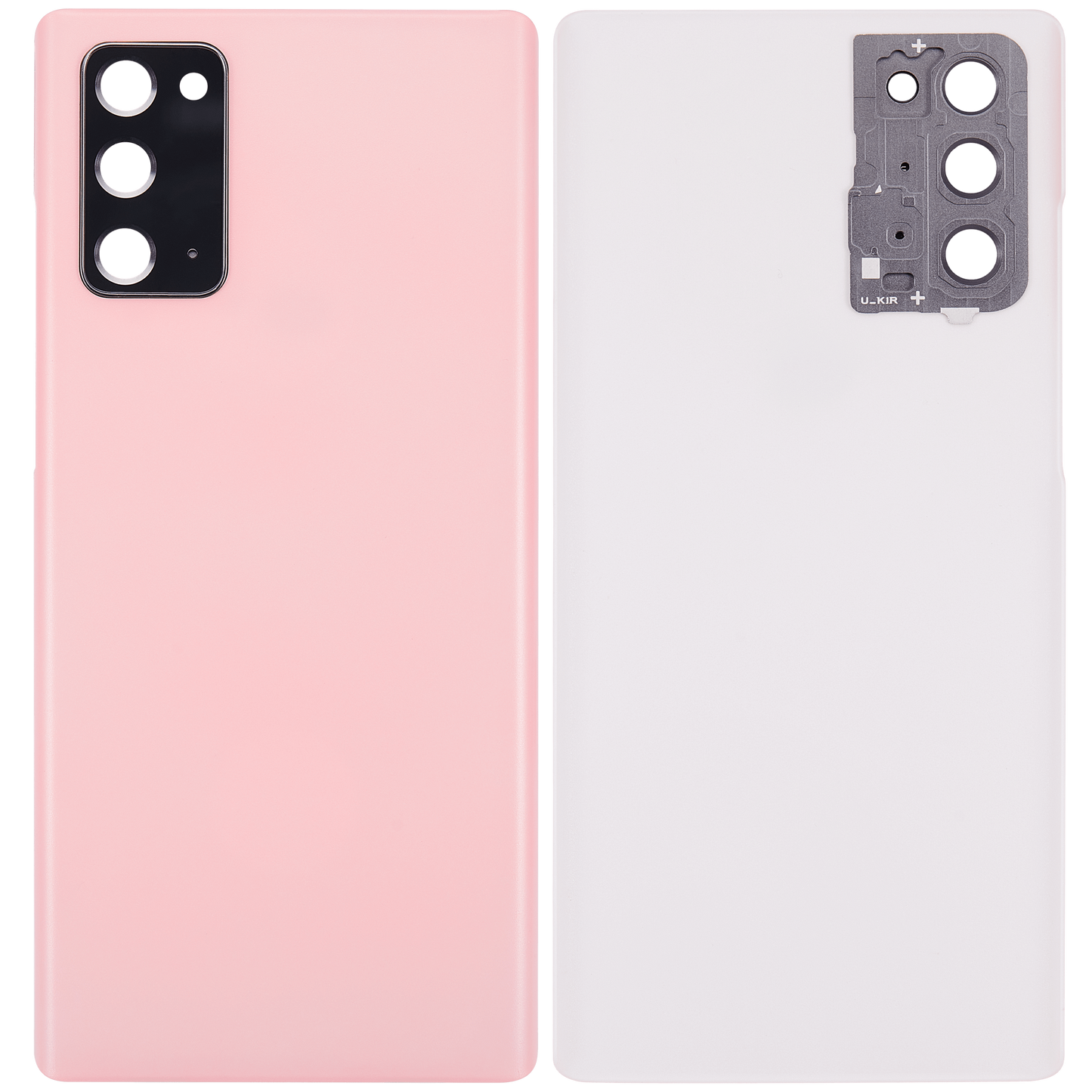 Back cover Glass With Camera Lens For Samsung Galaxy Note 20 5G (No Logo) (Aftermarket Plus) (Aura Pink)