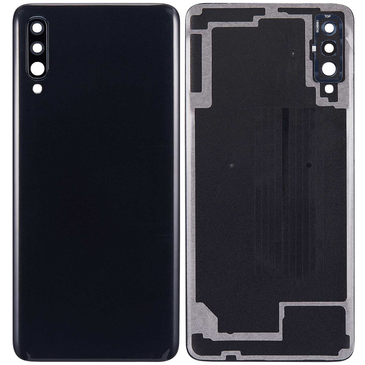 Back cover Glass For Samsung Galaxy A70 (A705 / 2019) (Aftermarket Plus) (Black)