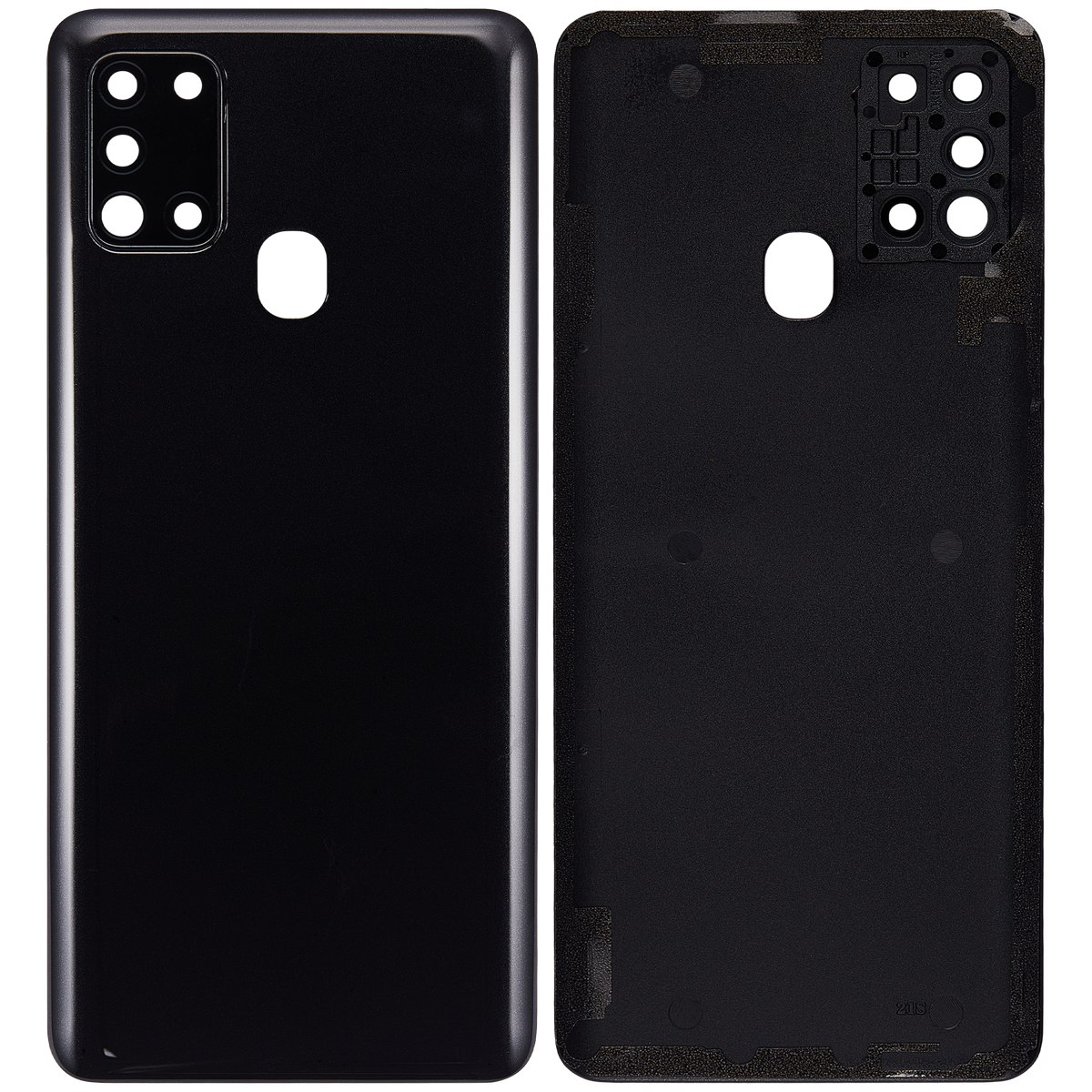 Back Cover Glass With Camera Lens For Samsung Galaxy A21S (A217 / 2020) (Aftermarket Plus) (Black) - product image 7