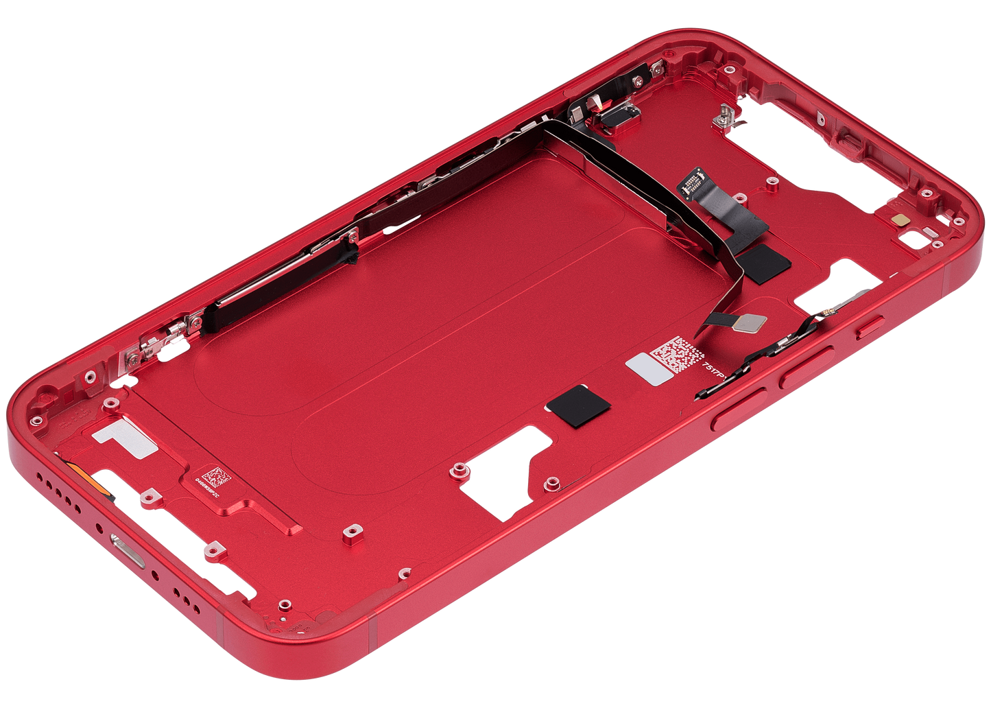 Mid-Frame Housing W/ Small Parts For iPhone 14 (US Version) (Aftermarket Plus) (Red)