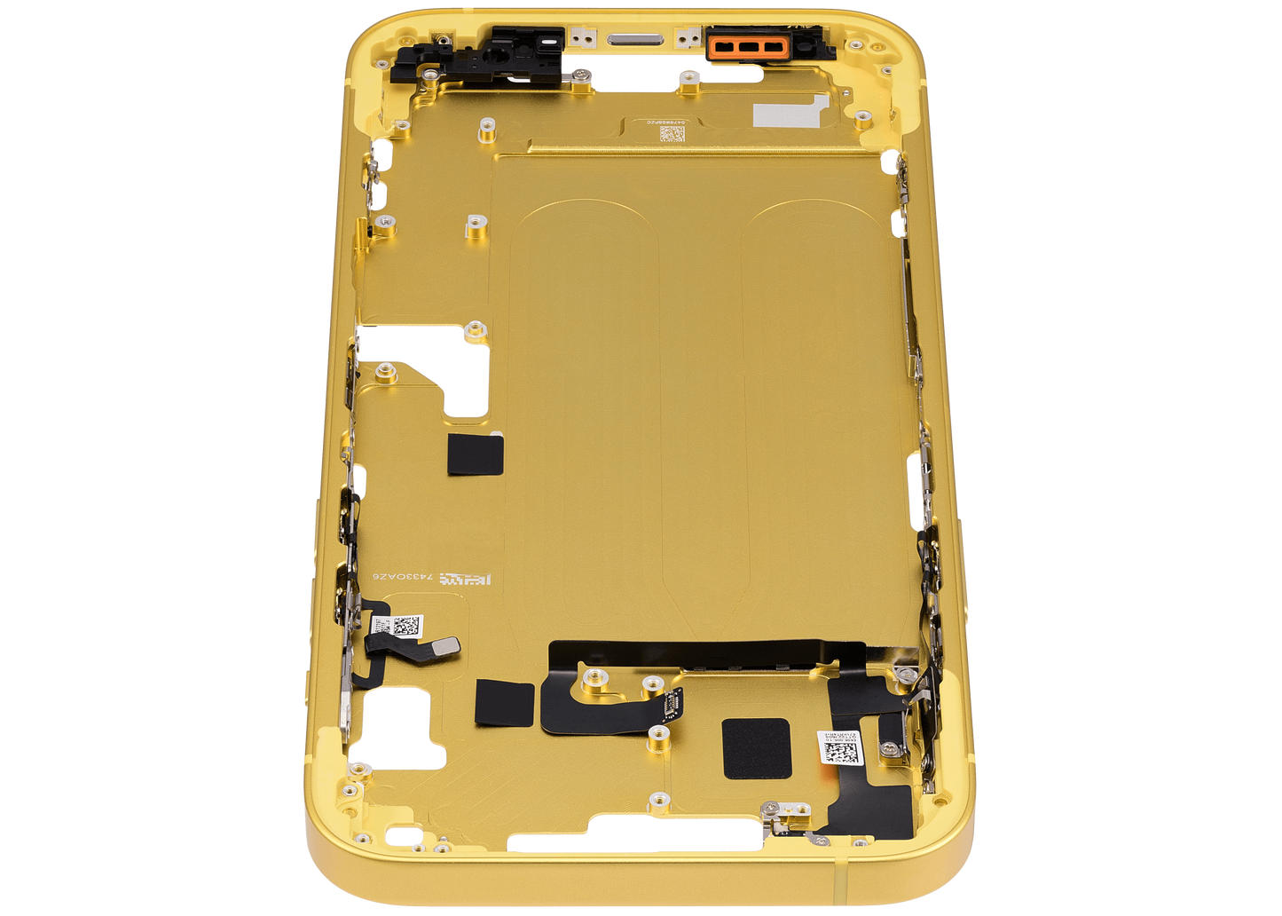 Mid-Frame Housing W/ Small Parts For iPhone 14 Plus (EU / Global Version) (Aftermarket Plus) (Yellow)