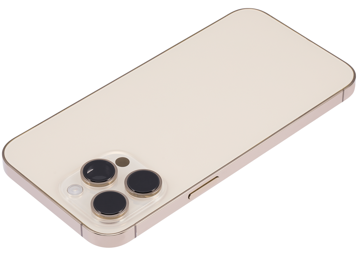 Back Housing W/ Small Parts For iPhone 14 Pro Max (EU / Global Version) (Aftermarket Plus) (Gold)