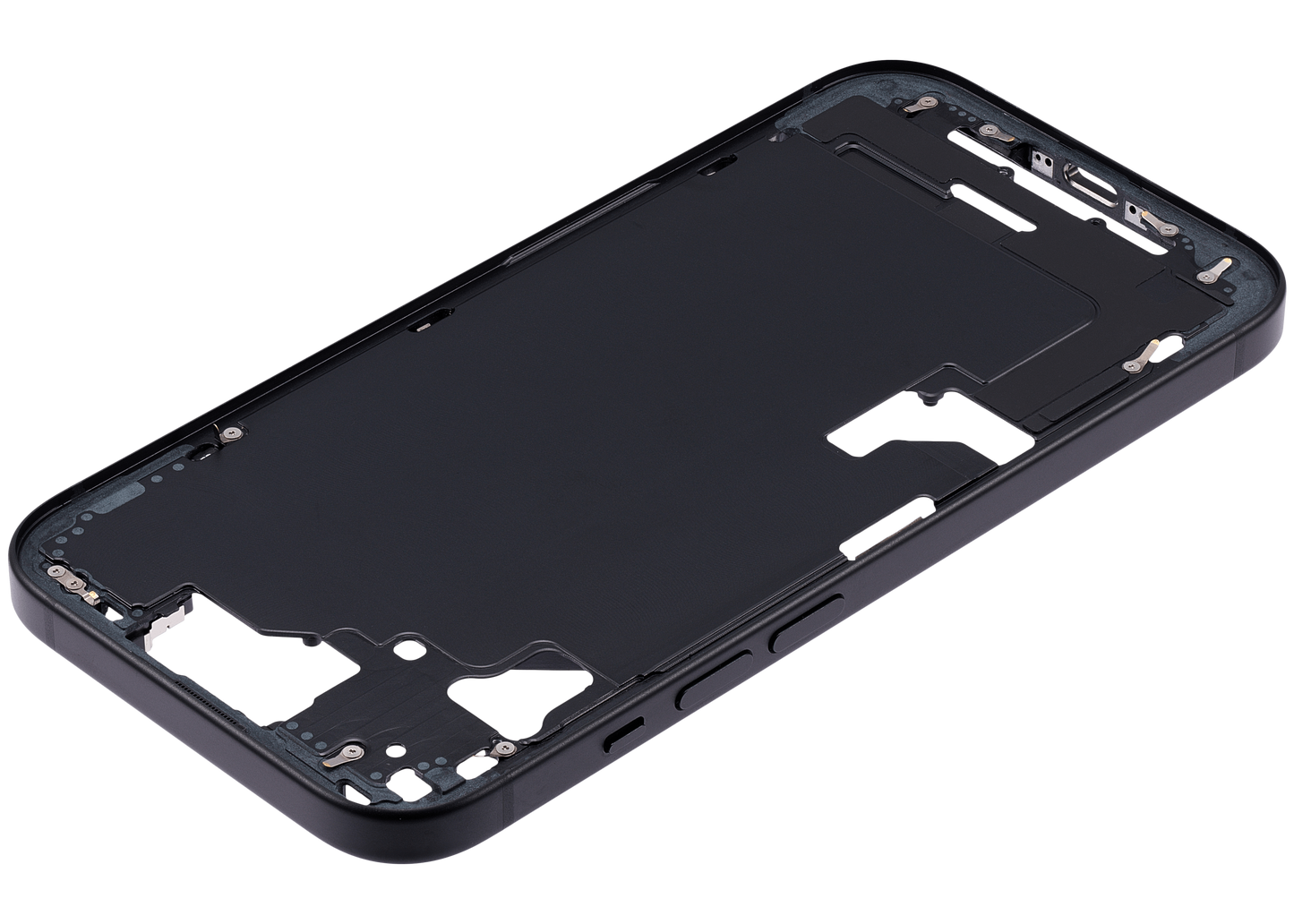 Mid-Frame Housing W/ Small Parts For iPhone 15 (US Version) (Used OEM Pull: Grade A) (Black)