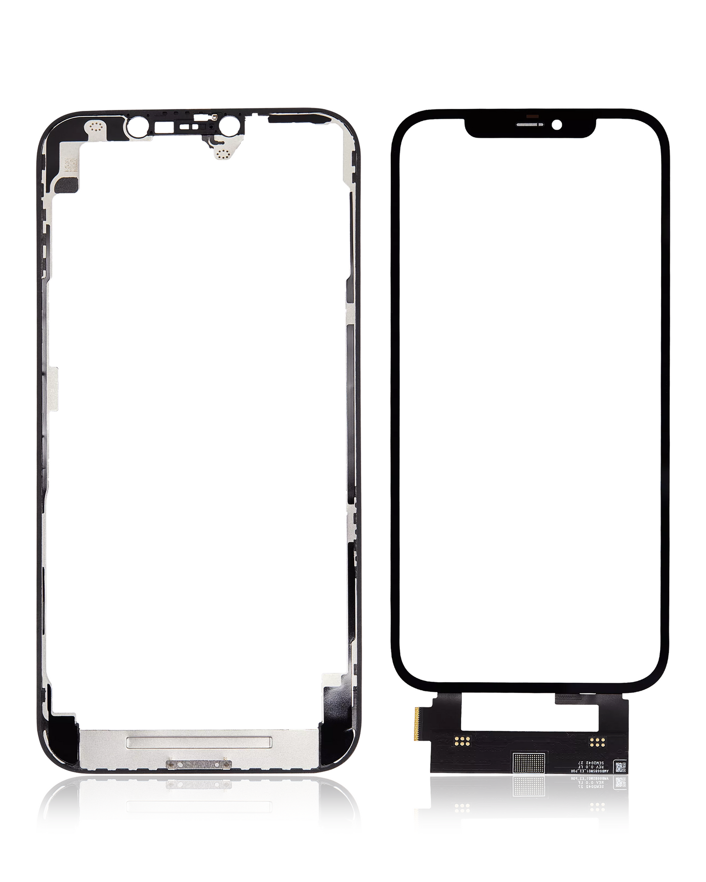 4 in 1 Short Flex (Digitizer Touch With Glass + OCA + Frame Pre-installed) For iPhone 12 Pro Max (OCA Master)