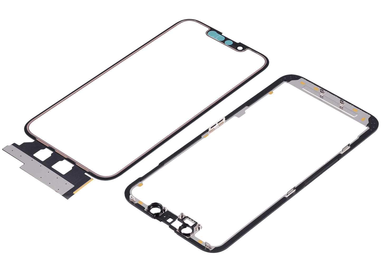 4 in 1 Short Flex (Digitizer Touch With Glass + OCA + Frame Pre-installed) For iPhone 13 Mini (OCA Master)