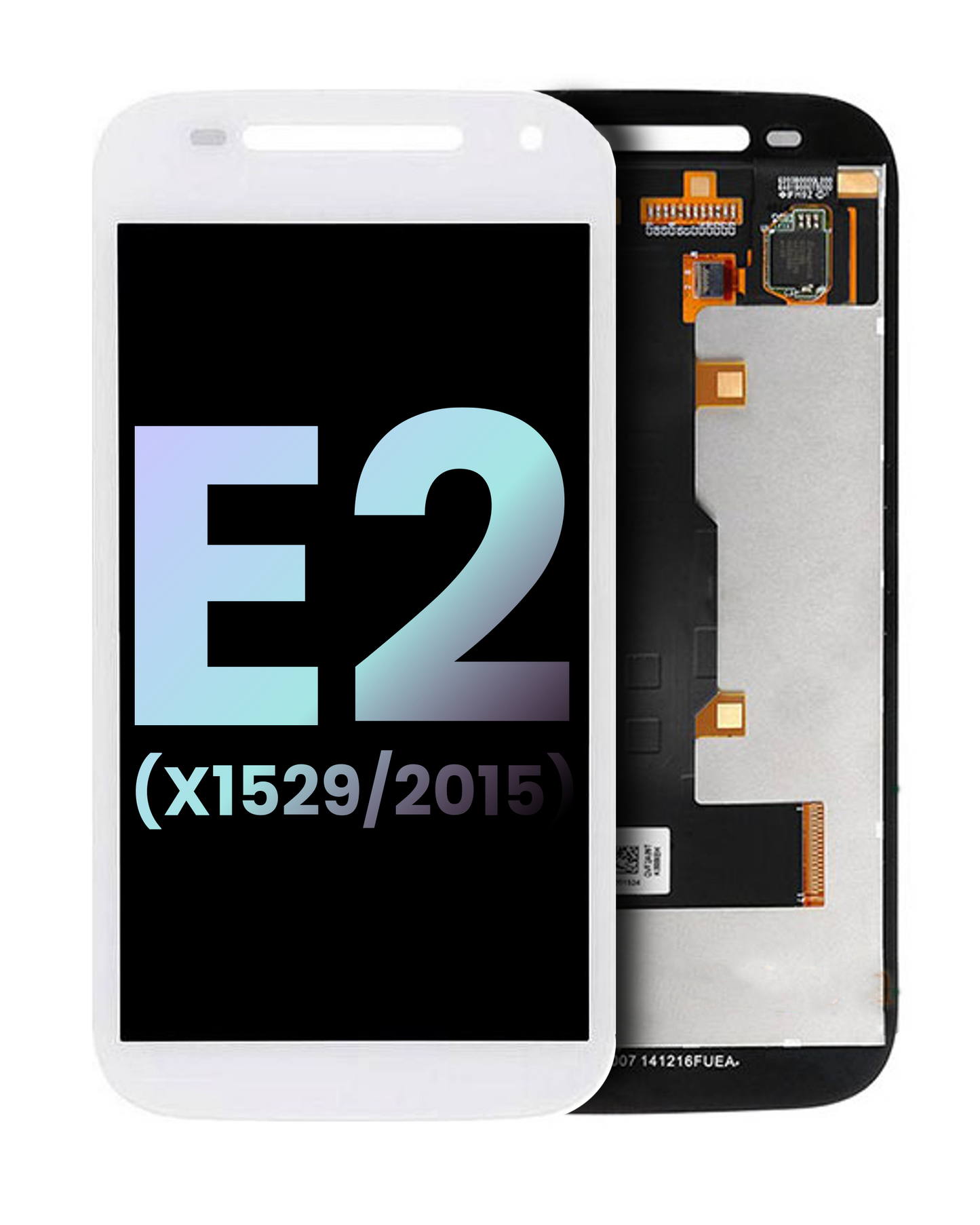 LCD Assembly Without Frame For Motorola Moto E2 (2nd Gen) (X1529 / 2015) (White) (Genuine OEM) - image 1