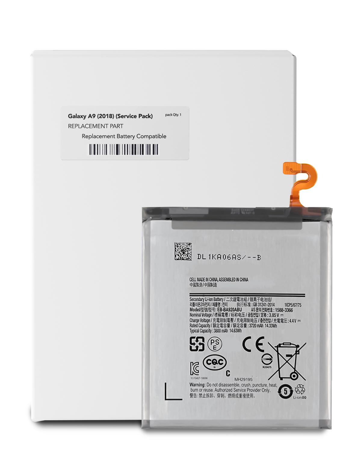 Replacement Battery For Samsung Galaxy A9 (A920 / 2018) (EB-BA920ABE) (Service Pack) - product image 1