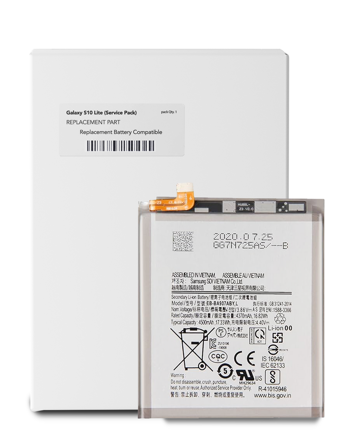 Replacement Battery For Samsung Galaxy S10 Lite / A71 5G (A716U / 2020) (Service Pack)