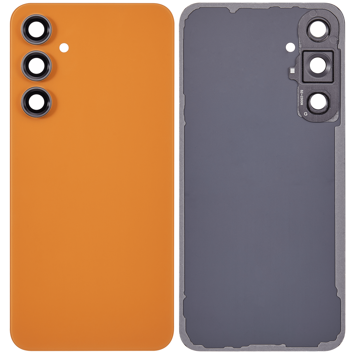 Back cover Glass With Camera Lens For Samsung Galaxy S23 FE 5G (Aftermarket Plus) (Tangerine)