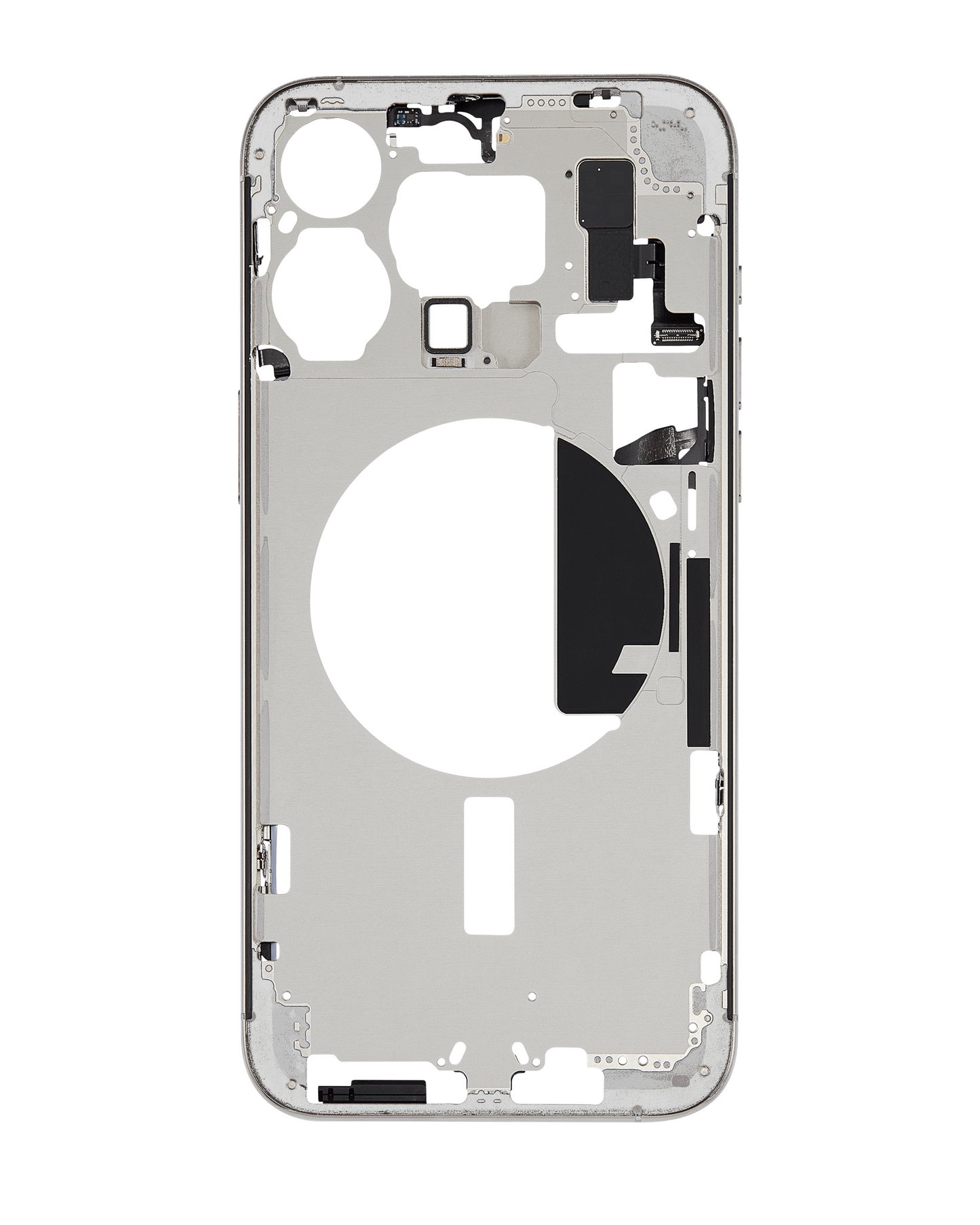 Mid-Frame Housing W/ Small Parts For iPhone 15 Pro Max (US Version) (Used OEM Pull: Grade C) (White Titanium)