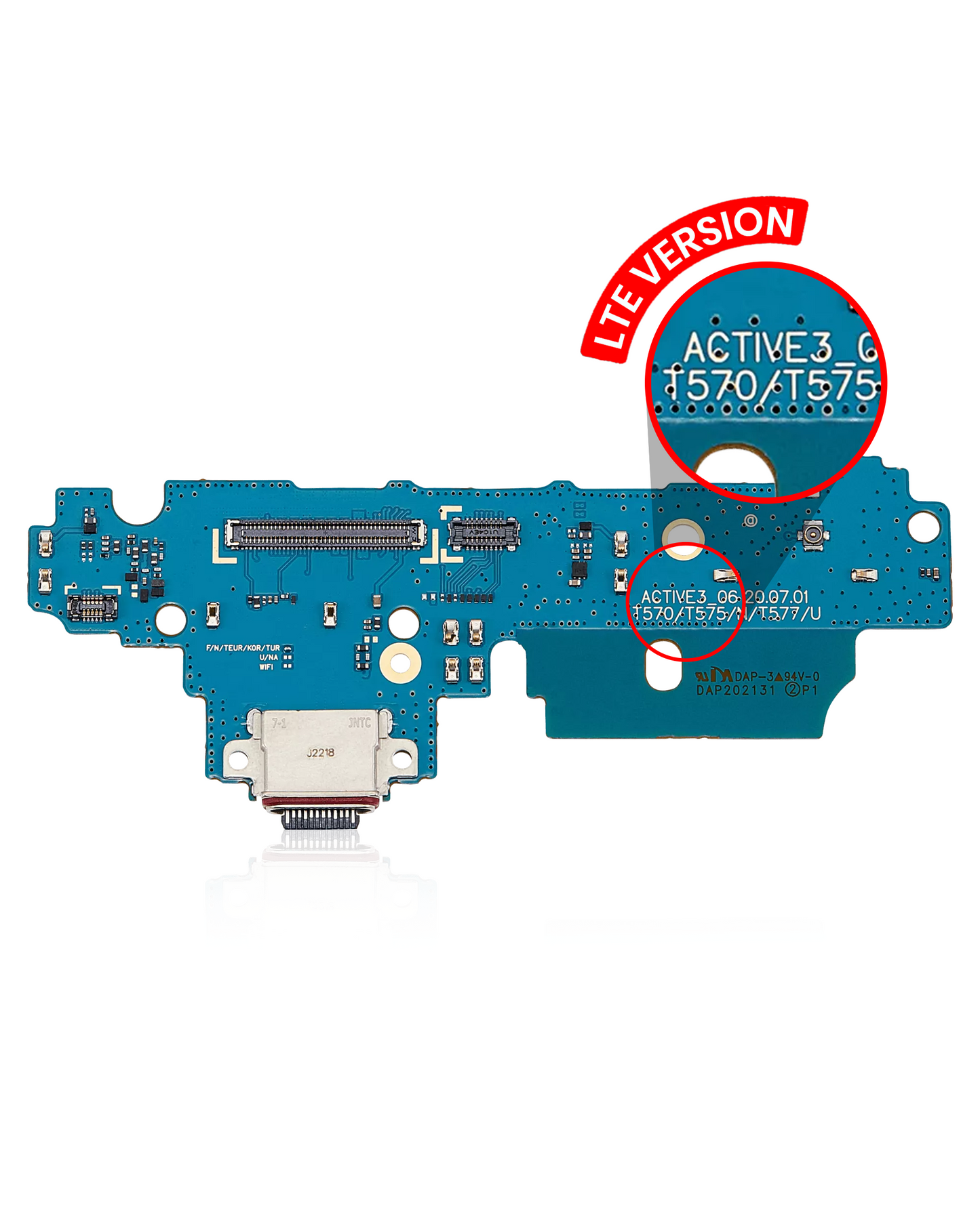 Charging Port With Board For Samsung Galaxy Tab Active 3 8.0" (T575 / T577) (2020) (LTE Version) (Premium) Samsung Galaxy Tab Active replacement part - product image 1