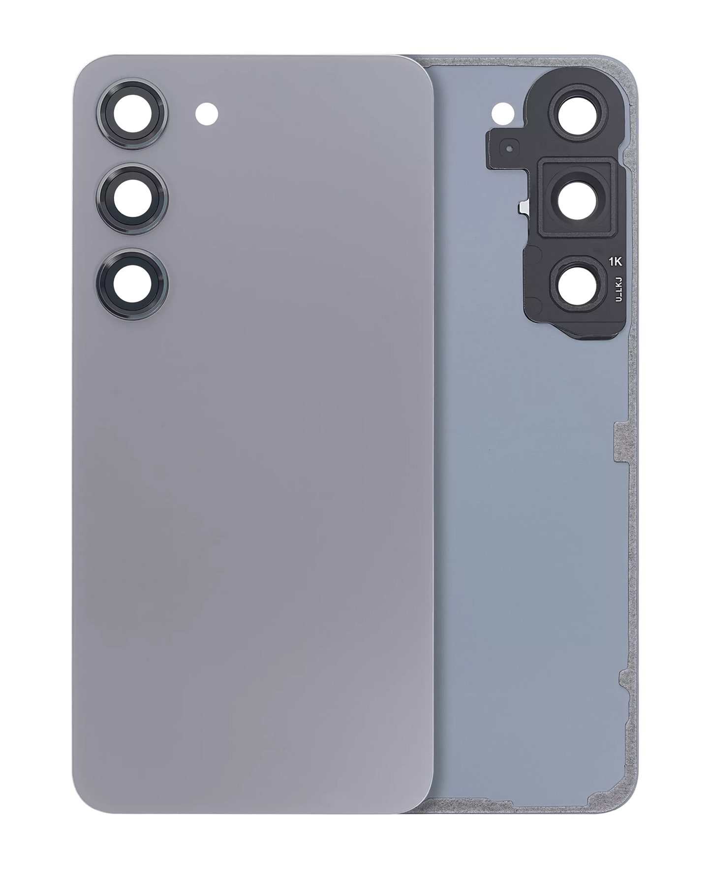 Back Cover Glass With Camera Lens For Samsung Galaxy S23 5G (No Logo) (Aftermarket Plus) (Graphite)