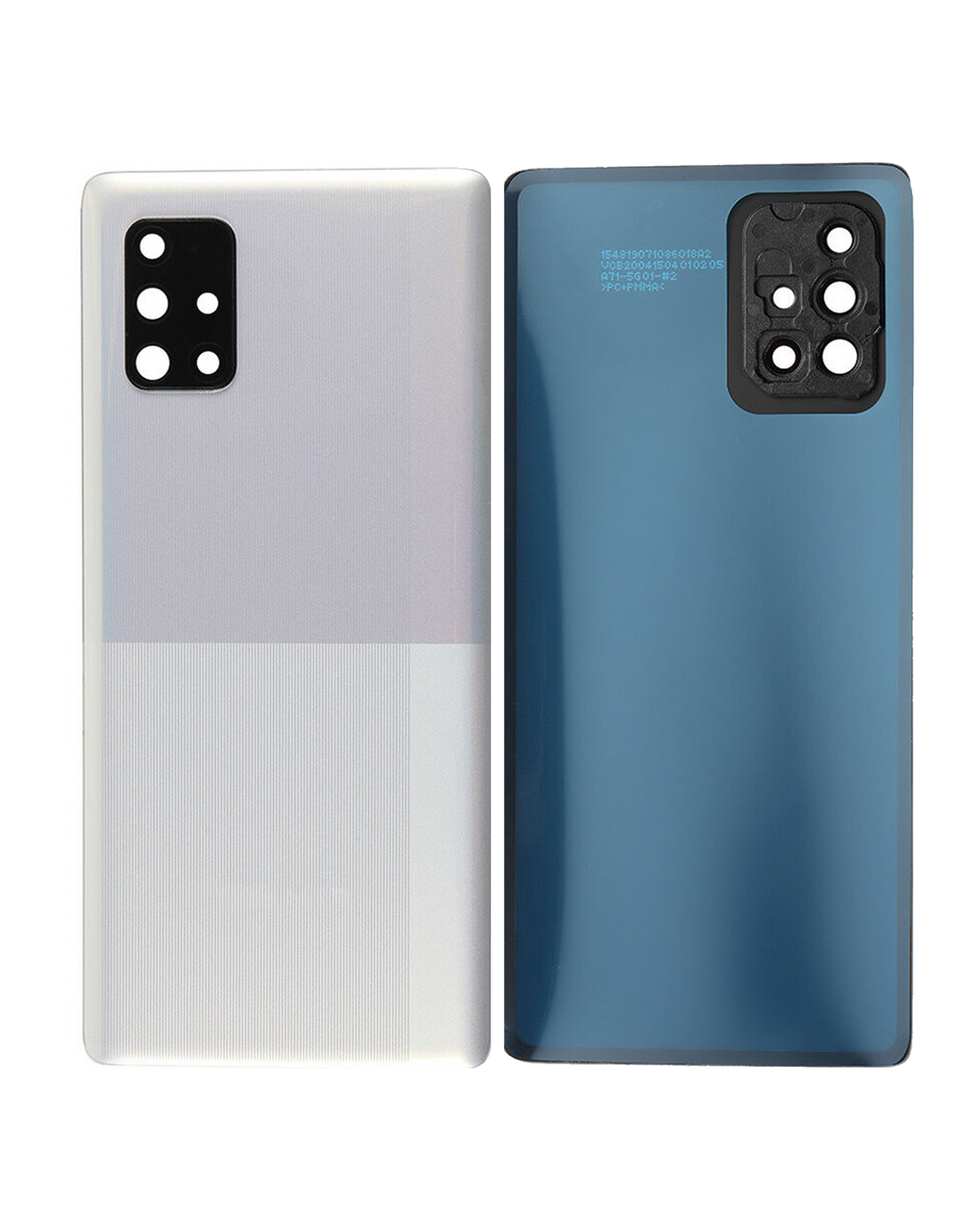 Back Cover Glass With Camera Lens For Samsung Galaxy A71 (A715 / 2020) (Service Pack) (Prism Crush Silver)